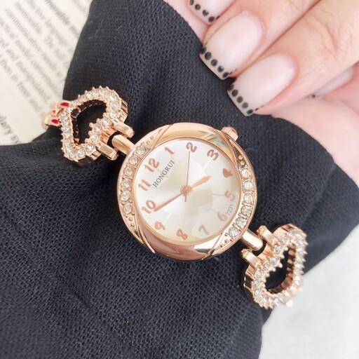 ساعت زنانه هانگری  رزگلد وارداتی از دبی کیفیت عالی